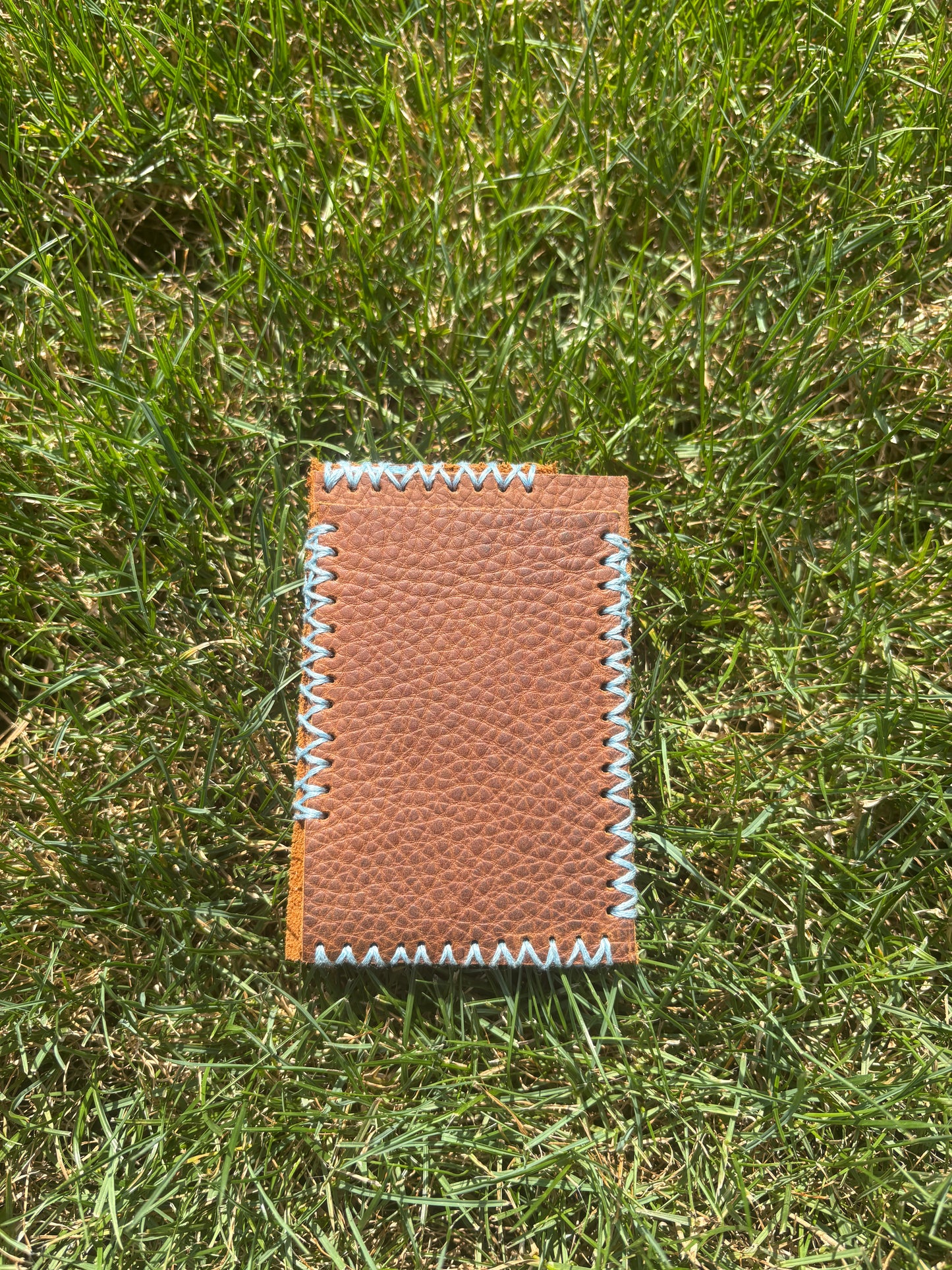 Carolina Blue - Brown Minimalist Wallet